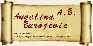 Angelina Burojević vizit kartica